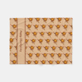 Beige Oranje PUMPKIN Custom HAPPY THANKSGIVING Fleece Deken (Voorkant (Horizontaal))