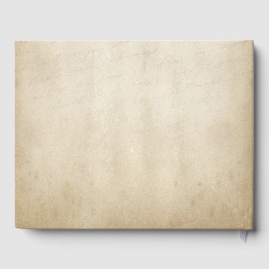 Beige Ornament en Red Rose Gastenboek (Achterkant)