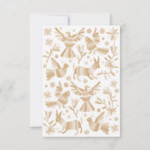 BEIGE OTOMI MEXICAANSE BRUILOFT MENU (Achterkant)