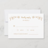 BEIGE OTOMI MEXICAANSE RSVP-KAART (Voorkant)