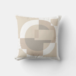 Beige Overlappende Vormen Minimalistische Kussen