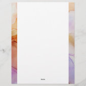 Beige Paars Abstract genoemd papier voor banketbak Briefhoofd (Achterkant)