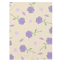 Beige Paarse Roos Bloemen Boho Botanische Patroon