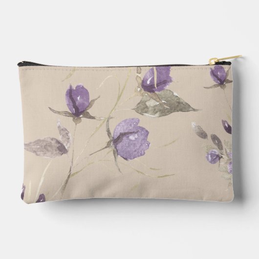 Beige Paarse Wildflowers Elegance Boho Trendy Etui (Achterkant)