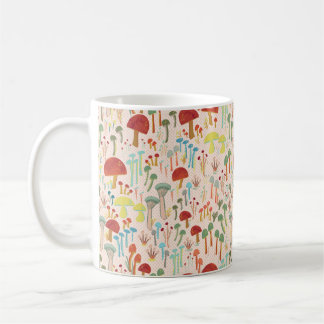 Beige paddenstoelbos koffiemok