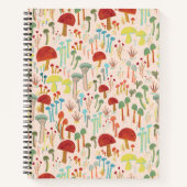 Beige paddenstoeltuin notitieboek (Voorkant)