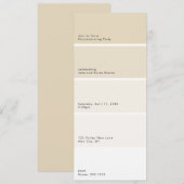 Beige Paint Chip Housewarming Party Invitation (Voorkant / Achterkant)