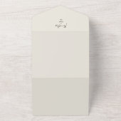 beige pampas Bouquet Floral Wedding all in one IV All In One Uitnodiging (Buitenkant)