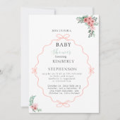 Beige Pampas Gras Boho Baby Shower Uitnodiging (Voorkant)