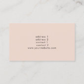 beige pampas gras boho bloemen pianist visitekaartje (Achterkant)