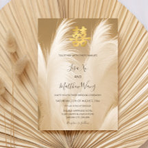 Beige Pampas gras Chinese bruiloft