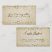  beige papieren achtergrond visitekaartje (Voorkant / Achterkant)