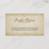  beige papieren achtergrond visitekaartje (Achterkant)