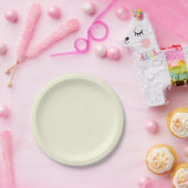 Beige papieren Borden Bordje (Feest)