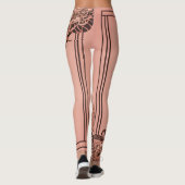 Beige Parfum ontwerp AI kunst Leggings (Achterkant)