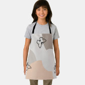 Beige pastel Butterfly Schort (Insitu)