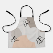 Beige pastel Butterfly Schort (Voorkant)