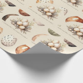 Beige Pastel Easter Eggs Family Name Cadeaupapier (Hoek)