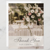 Beige pastel elegant dank u souvenir (Voorkant / Achterkant)