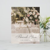 Beige pastel elegant dank u souvenir (Staand voorkant)