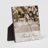 Beige pastel elegant dank u souvenir fotoplaat (Voorkant)