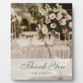 Beige pastel elegant dank u souvenir fotoplaat (Voorkant)