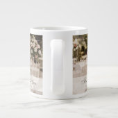 Beige pastel elegant dank u souvenir grote koffiekop (Achterkant)