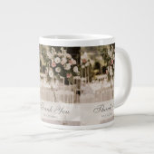 Beige pastel elegant dank u souvenir grote koffiekop (Voorkant rechts)