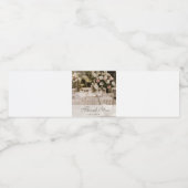 Beige pastel elegant dank u souvenir waterfles etiket (Enkel label)