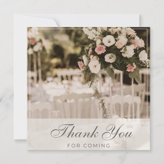 Beige Pastel Elegante Bedankingsaandenken Kaart (Voorkant)
