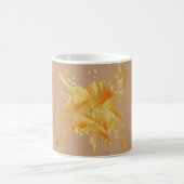 Beige Pastel Herfst Papier Textuur Mok - Monogram (Center)