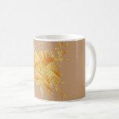 Beige Pastel Herfst Papieren Textuur Mok - Monogra (Voorkant rechts)