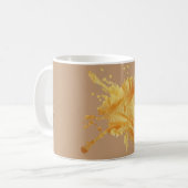 Beige Pastel Herfst Papieren Textuur Mok - Monogra (Voorkant links)