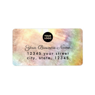 Beige pastel Rainbow Hologragragragragraaf Retoura Etiket