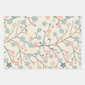 Beige pastel Spring kleuren set van 3 Inpakpapier Vel (Voorkant 2)