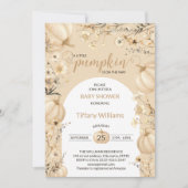 Beige Pastel Waterverf Pompoen herfst wilde bloeme Kaart (Voorkant)