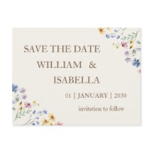 Beige Pastel Wilde Bloem