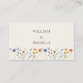 Beige Pastel Wilde Bloem Plaatskaartje (Voorkant)