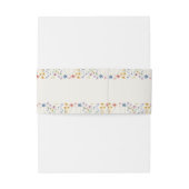 Beige Pastel Wilde Bloem Uitnodigingen Wikkel (Achterkant Voorbeeld)