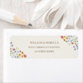 Beige Pastel Wildflower Etiket (Insitu)