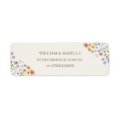 Beige Pastel Wildflower Etiket (Voorkant)