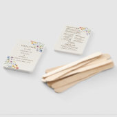 Beige Pastel Wildflower Handwaaier (Niet-gemonteerd)