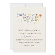 Beige Pastel Wildflower Monogram Foto