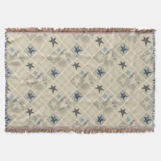 Beige patchwork deken (Voorkant)