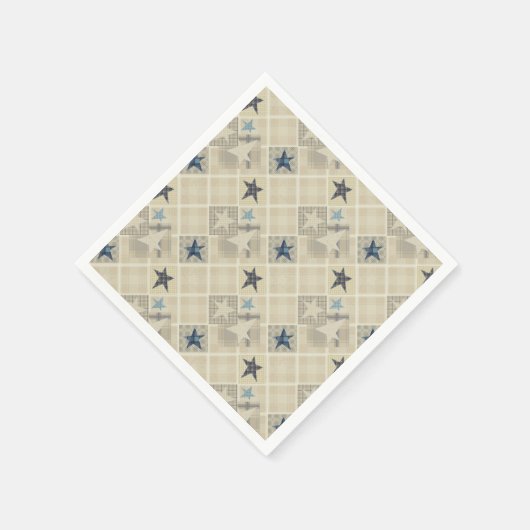 Beige patchwork servetten (Hoek)