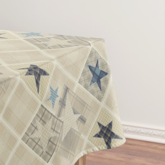 Beige patchwork tafelkleed (Voorbeeld)