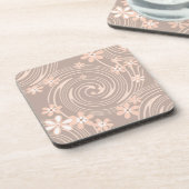 Beige patroon bier onderzetter (Linkerzijde)
