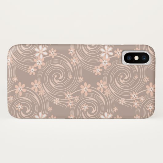 Beige patroon Case-Mate iPhone case (Achterkant (horizontaal))