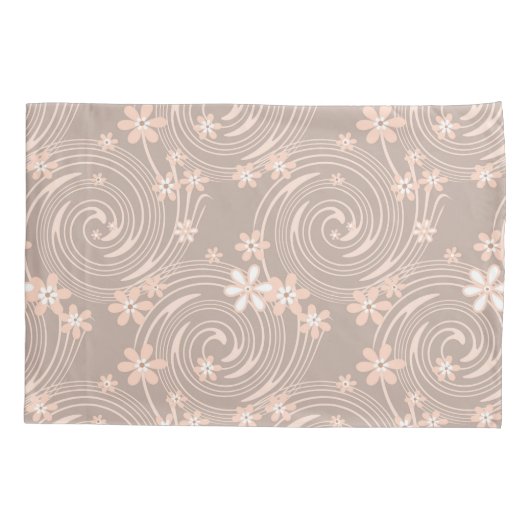 Beige patroon kussensloop (Achterkant)