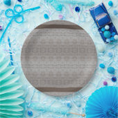 Beige Patroon Papieren Bordje (Feest)